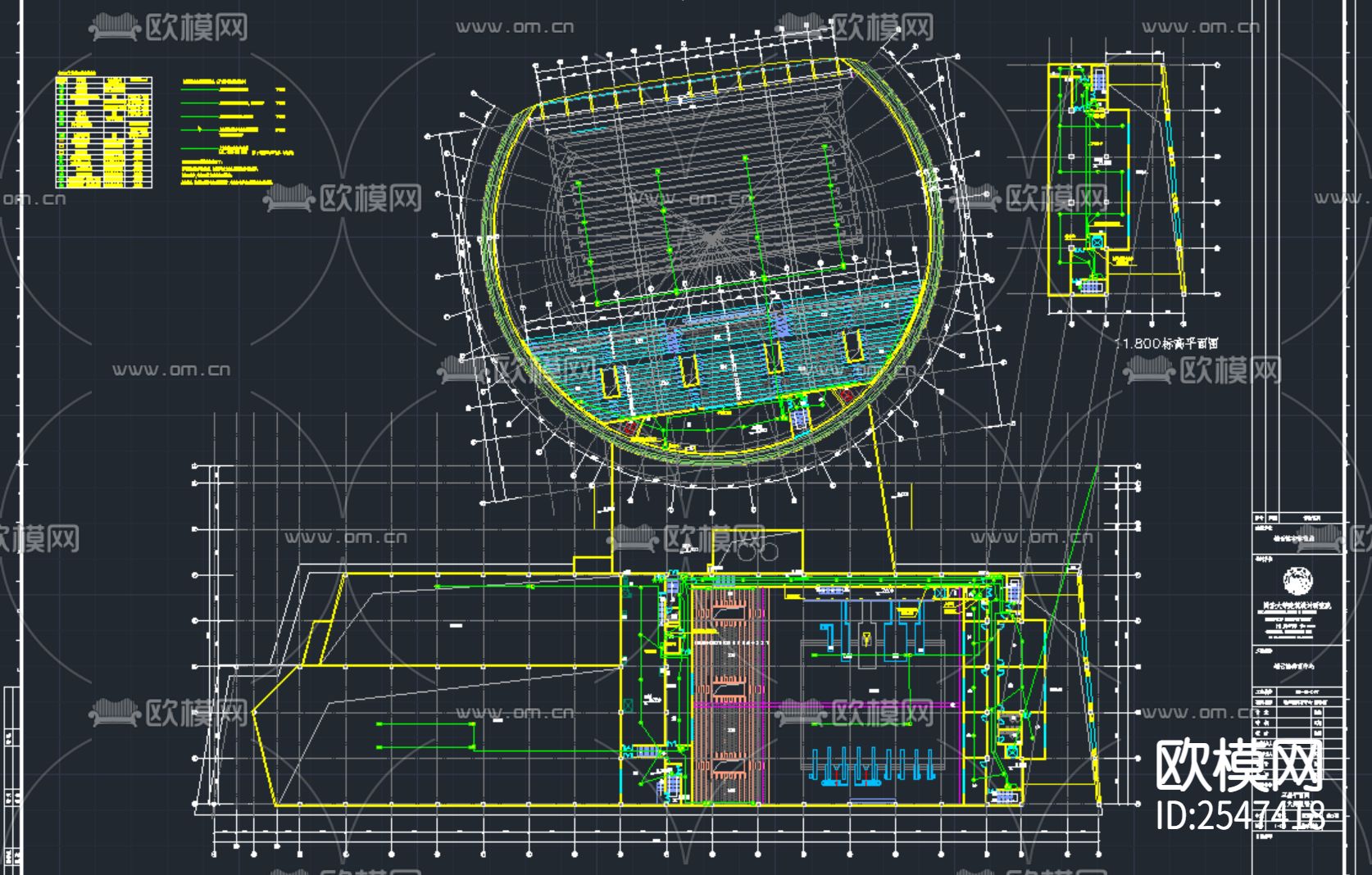 游泳馆电气CAD施工图下载（渲染图6）