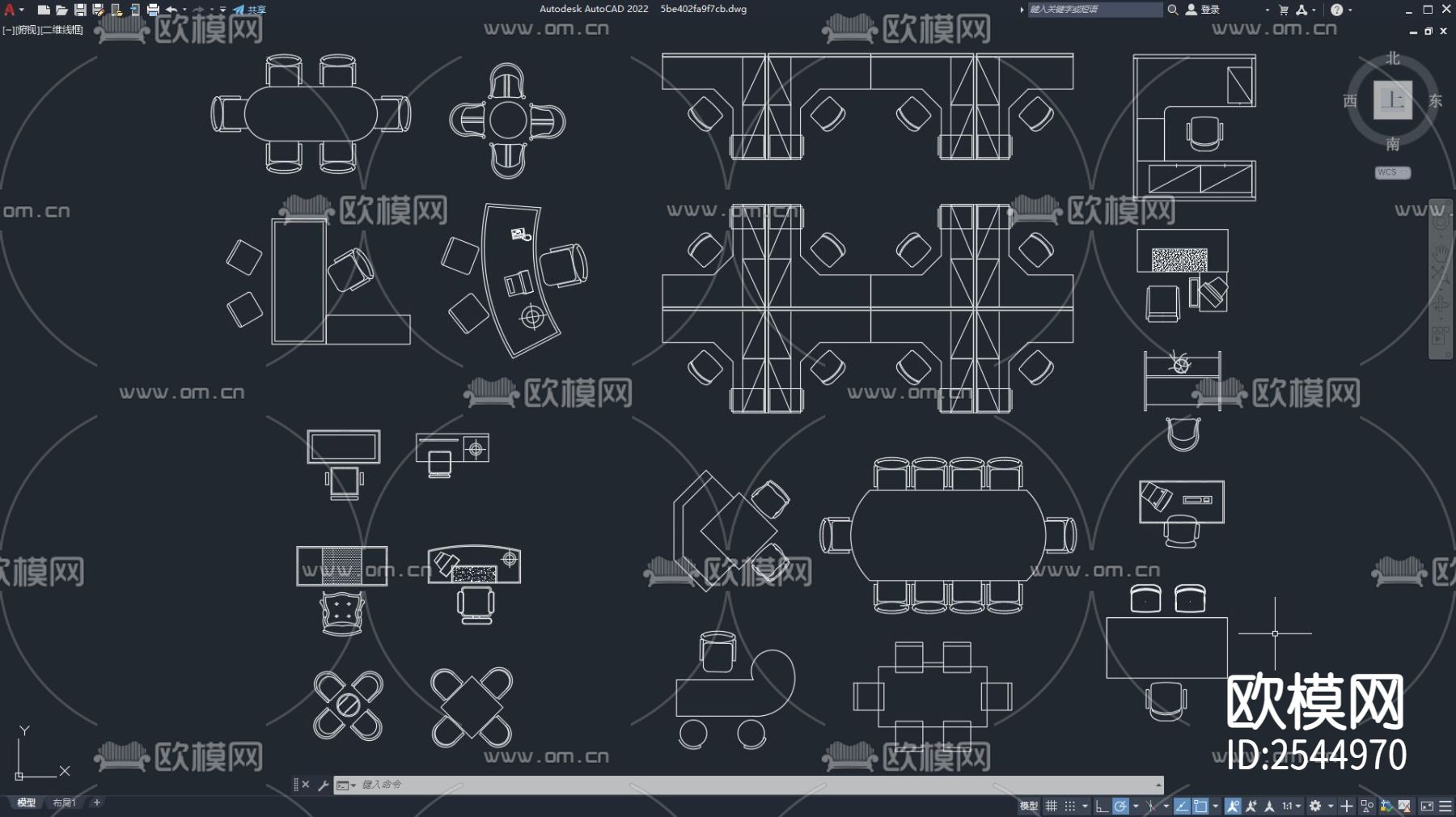 CAD办公家具模型cad图库-免费3dmax模型库-欧模网
