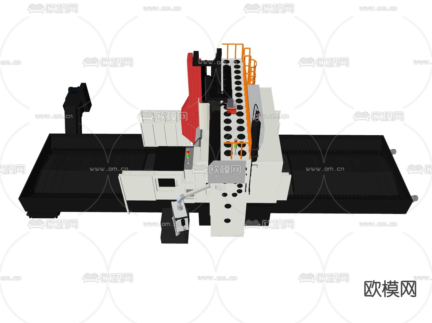 工业器材 机床 运输传送带su模型下载（渲染图2）