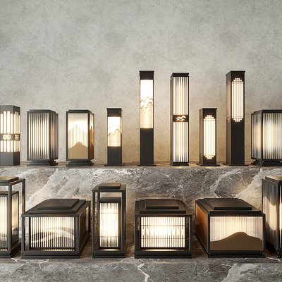  景观灯 户外灯 草坪灯su模型 