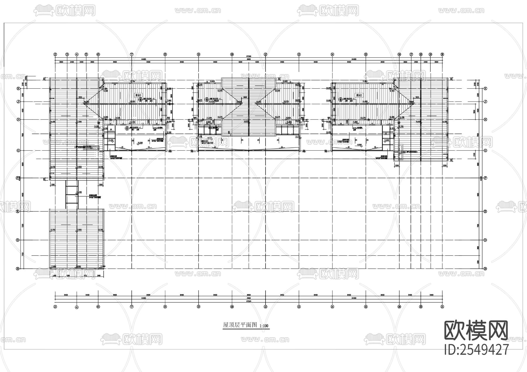 仿古商业街CAD施工图下载（渲染图2）
