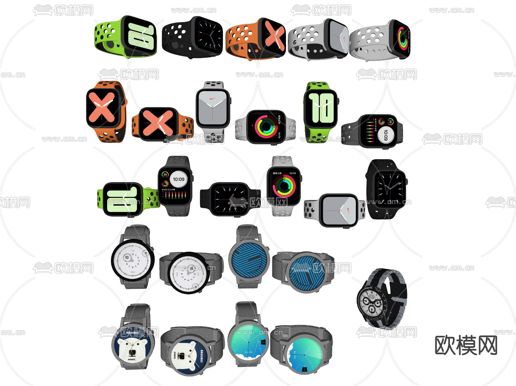 腕表 智能手表su模型下载（渲染图2）