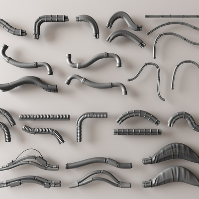  工业器材 机械零件 管道零件su模型 