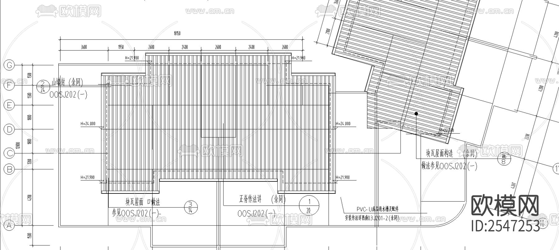 营山县荣泰春天1号楼建筑CAD施工图下载（渲染图3）