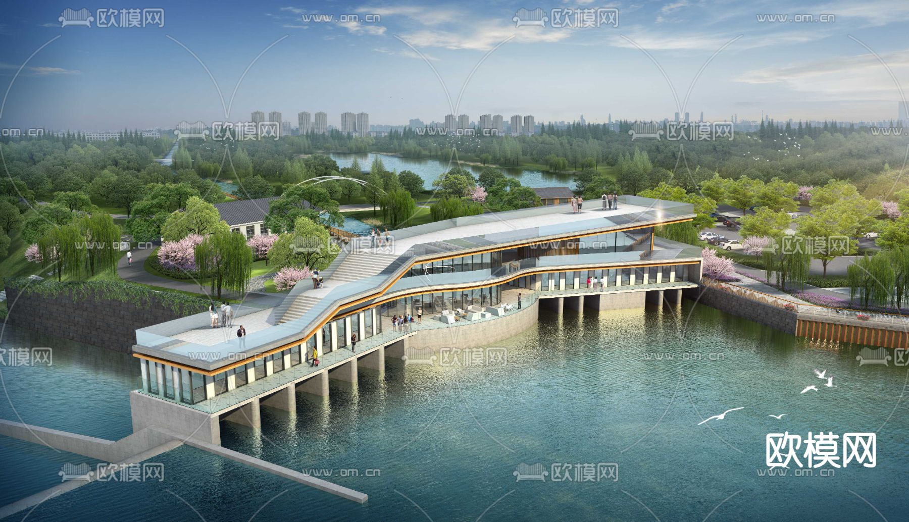 滨湖公园 观景平台psd下载