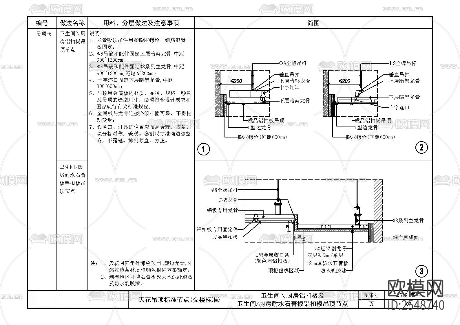 精装标准化节点CAD施工图下载（渲染图4）