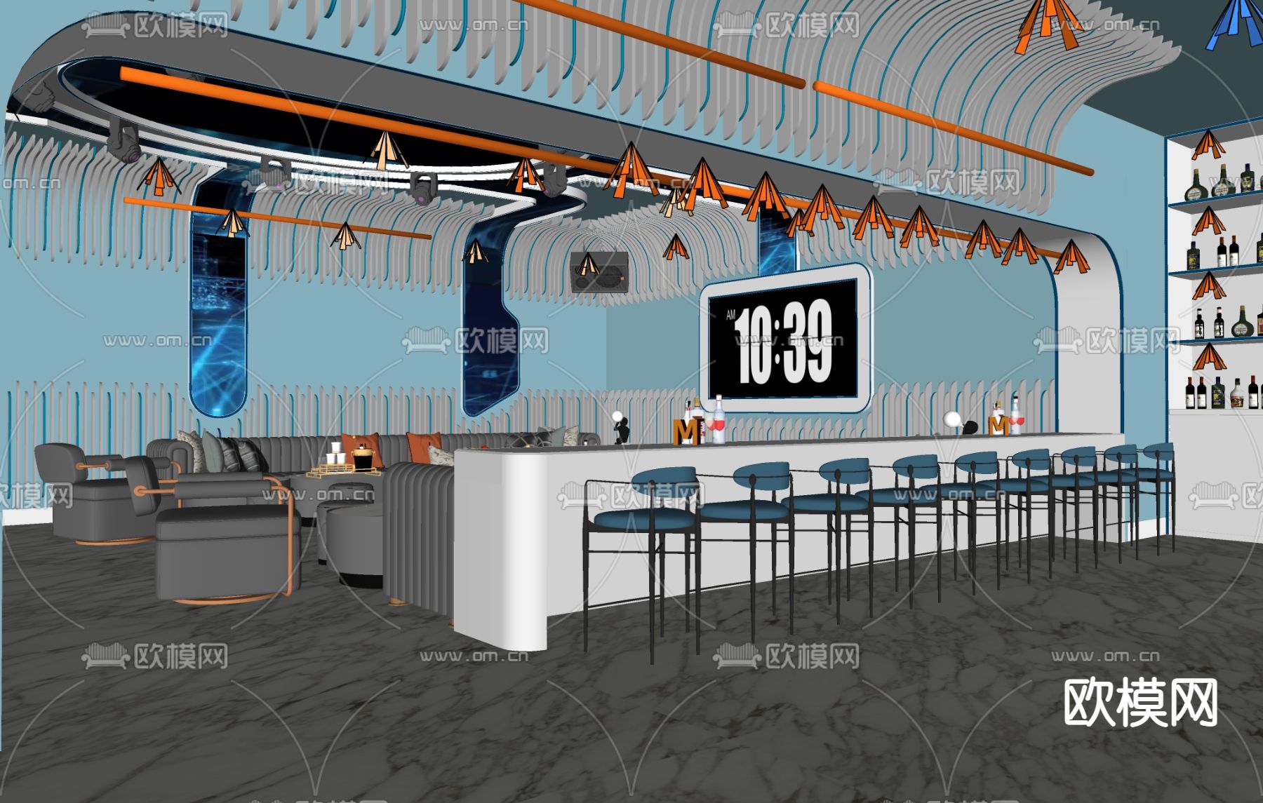 KTV包间 包房 包厢su模型下载（渲染图2）