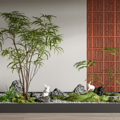  室内造景 庭院小品su模型 