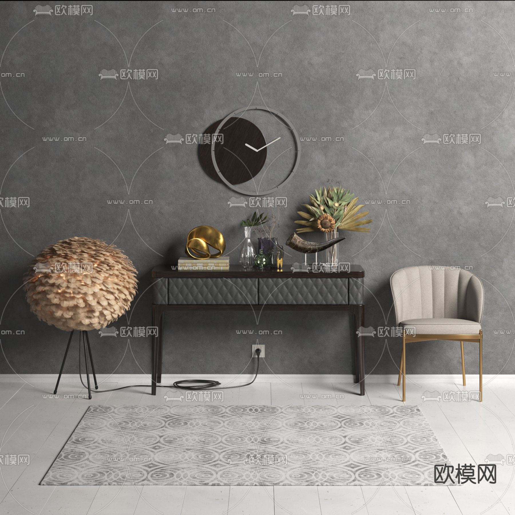 新古典端景台免费3d模型下载