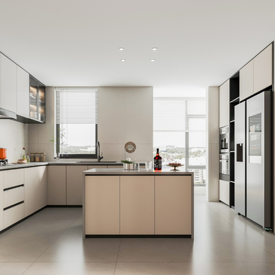  岛台厨房su模型 