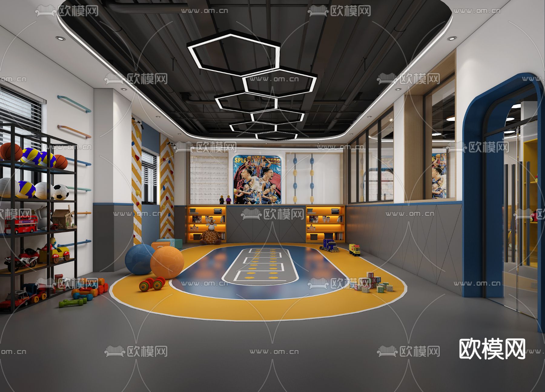 儿童体能 娱乐中心免费3d模型下载