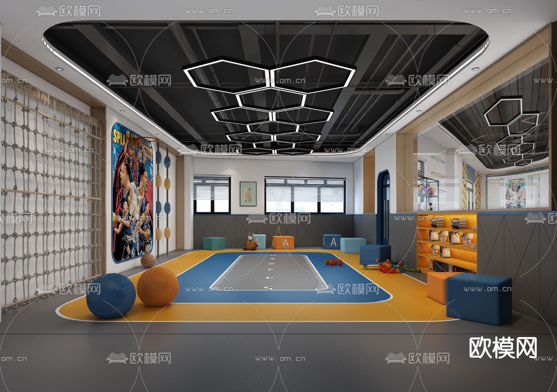 儿童体能 娱乐中心免费3d模型下载