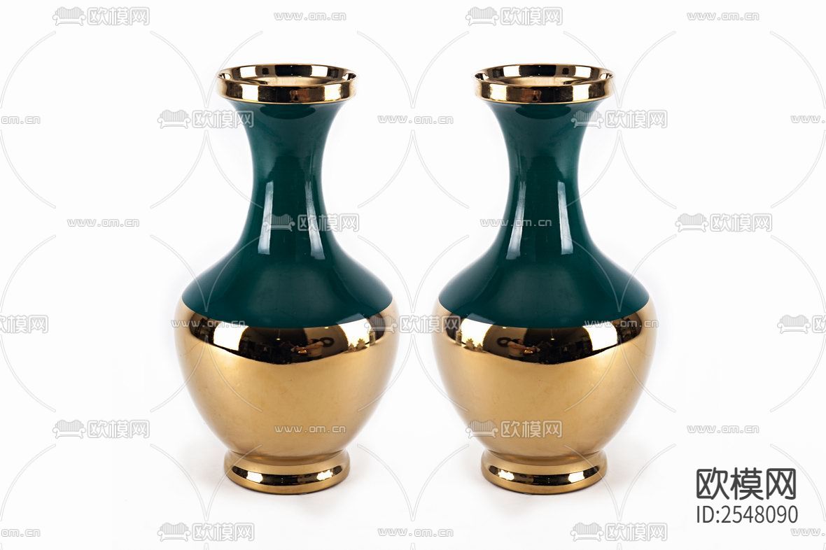 高温色釉花瓶下载（渲染图1）