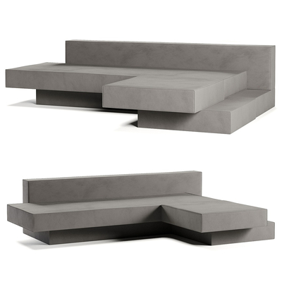 现代转角沙发su模型