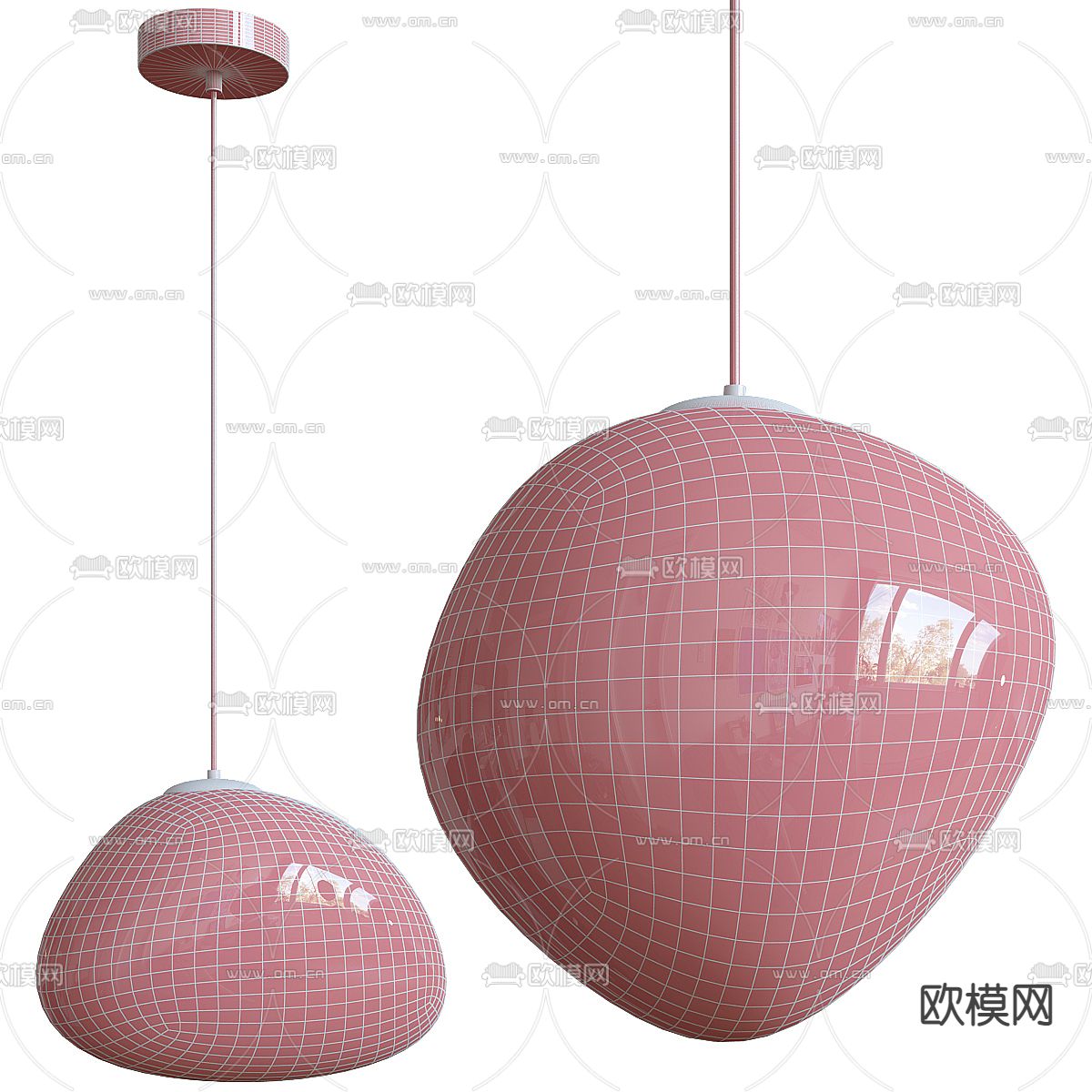 侘寂吊灯3d模型下载（渲染图2）