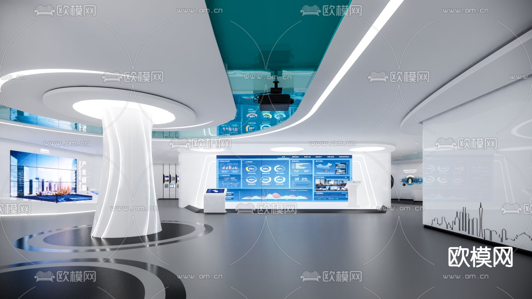 科技展厅su模型