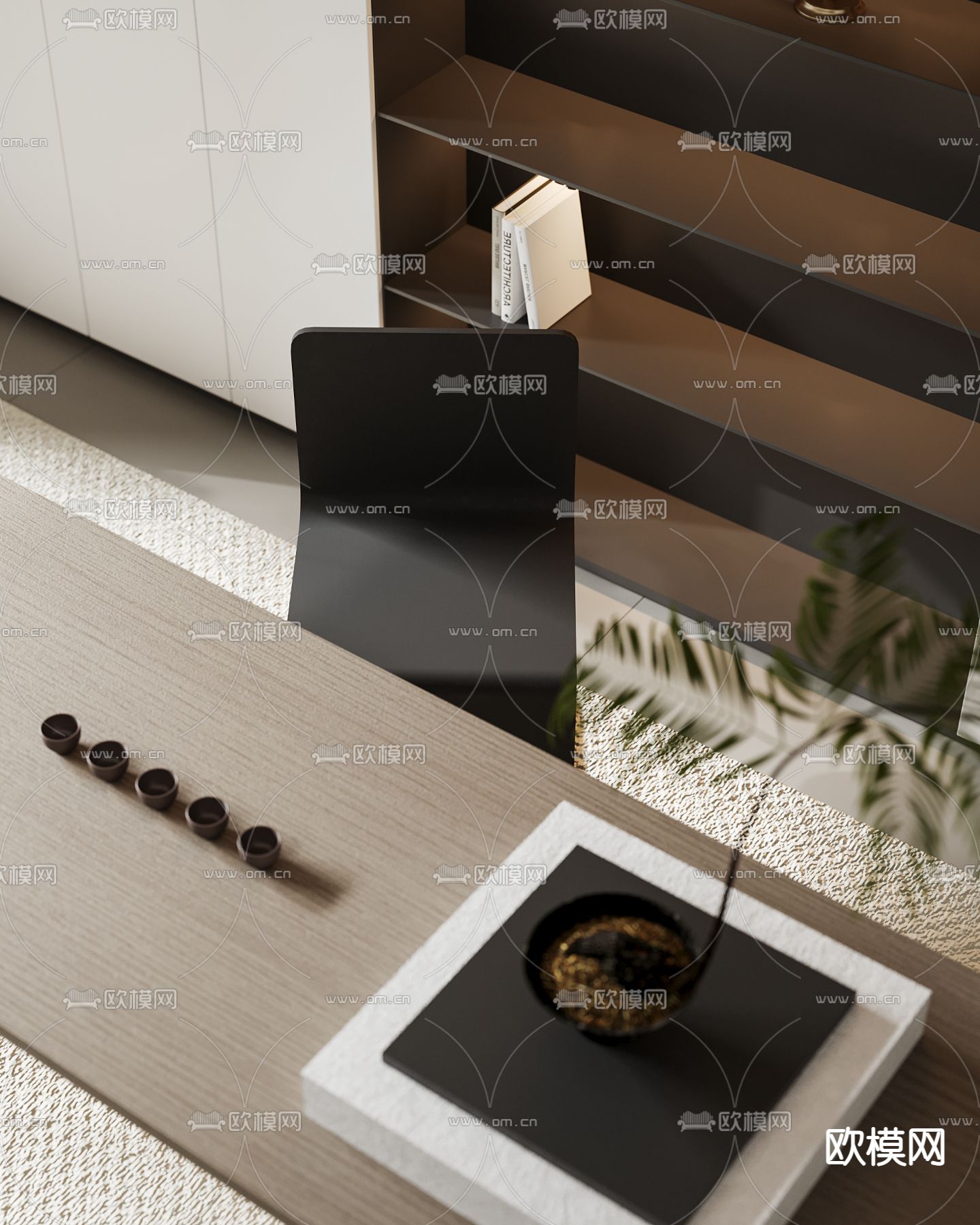 别墅客厅 别墅大堂3d模型下载（渲染图3）