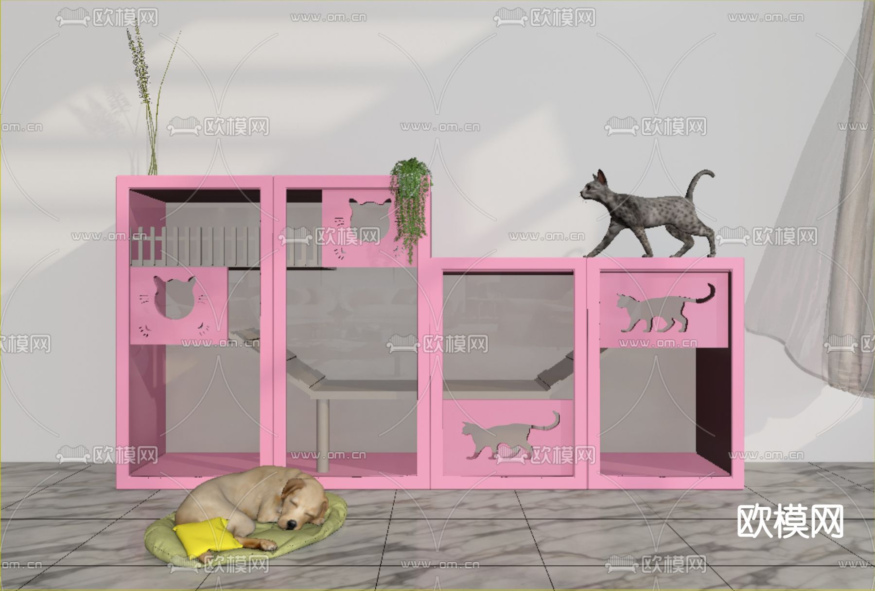 猫舍 宠物su模型