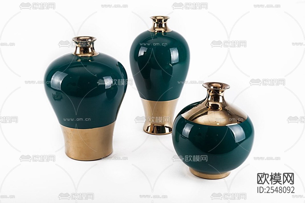 高温色釉花瓶