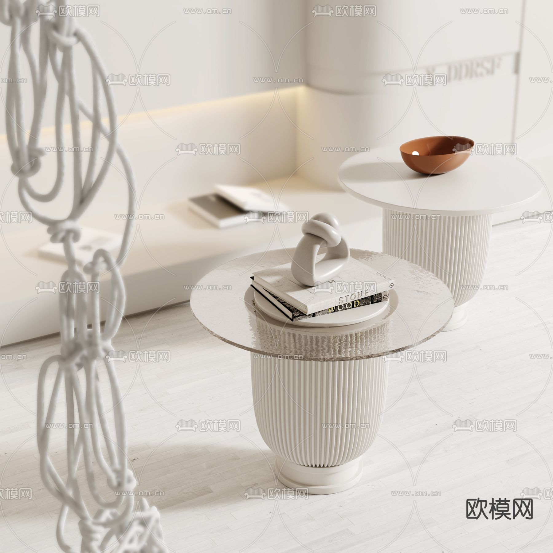 边几 圆几 角几3d模型下载