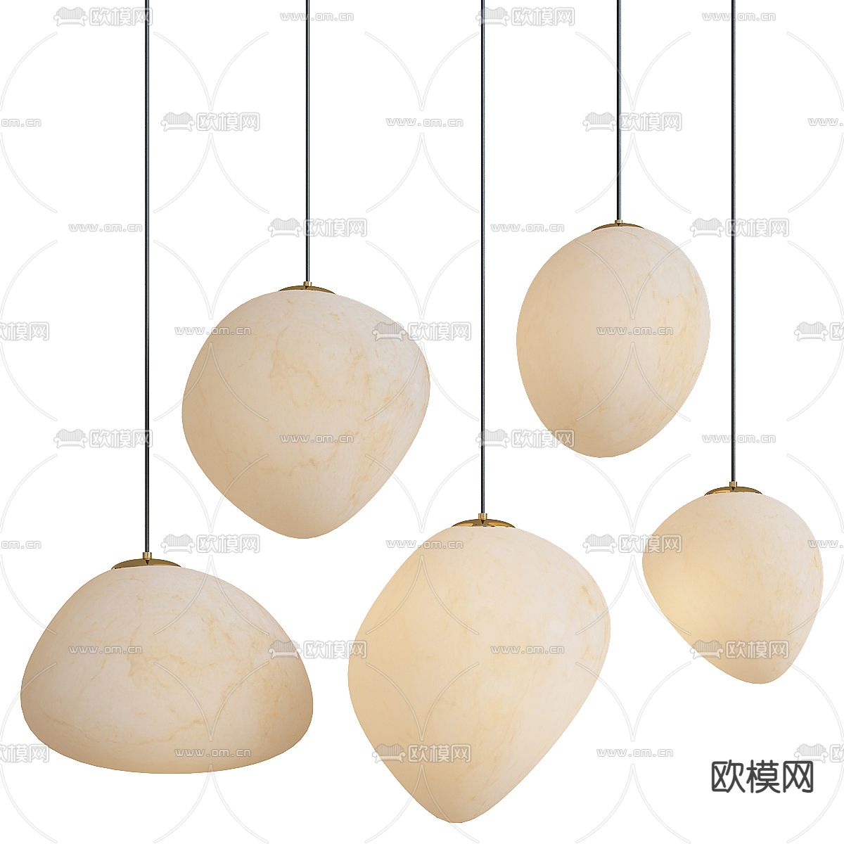 侘寂吊灯3d模型下载（渲染图1）