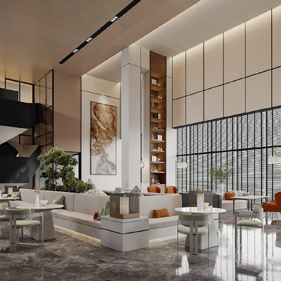  售楼部洽谈区su模型 