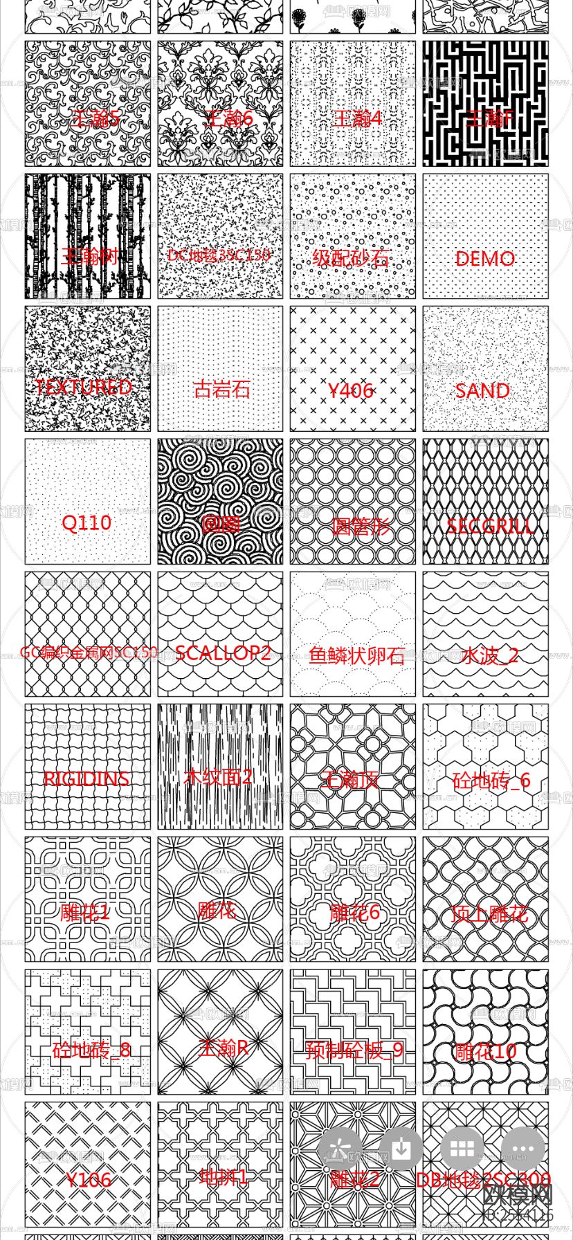 填充图案CAD施工图下载（渲染图5）