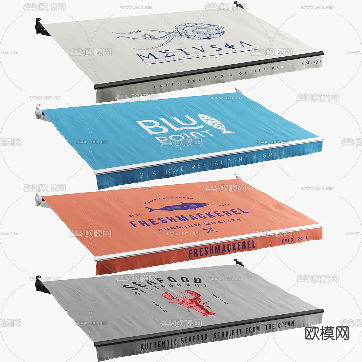 遮阳棚 伸缩雨棚3d模型下载（渲染图1）