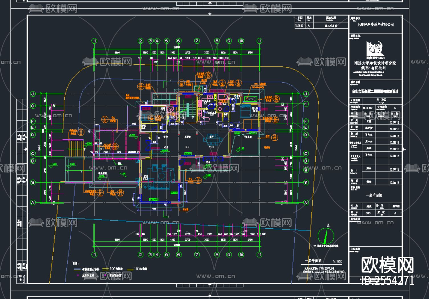 五套别墅建筑结构水暖电CAD施工图下载（渲染图4）