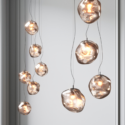  现代玻璃装饰灯su模型 