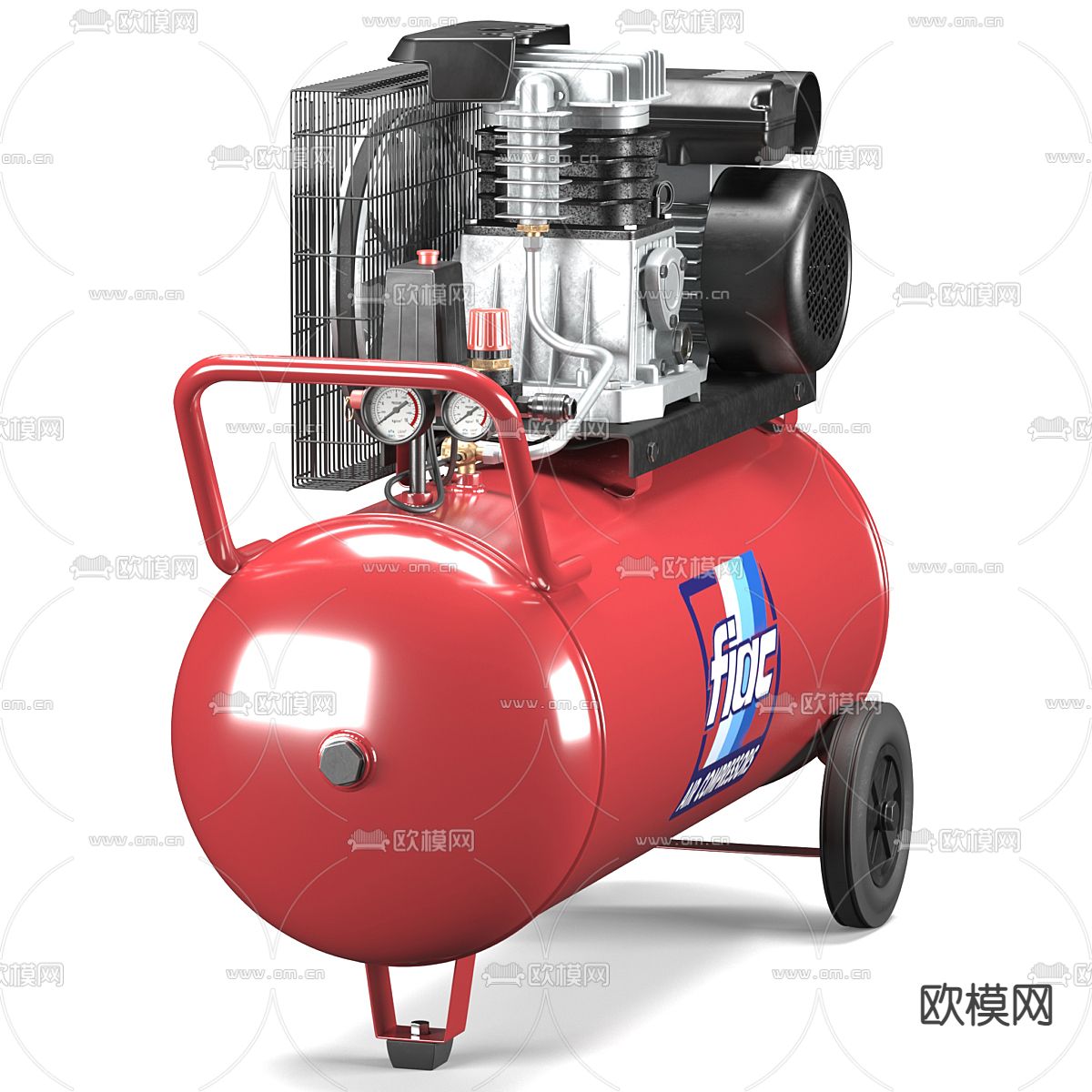 气泵 空气压缩机3d模型下载（渲染图3）