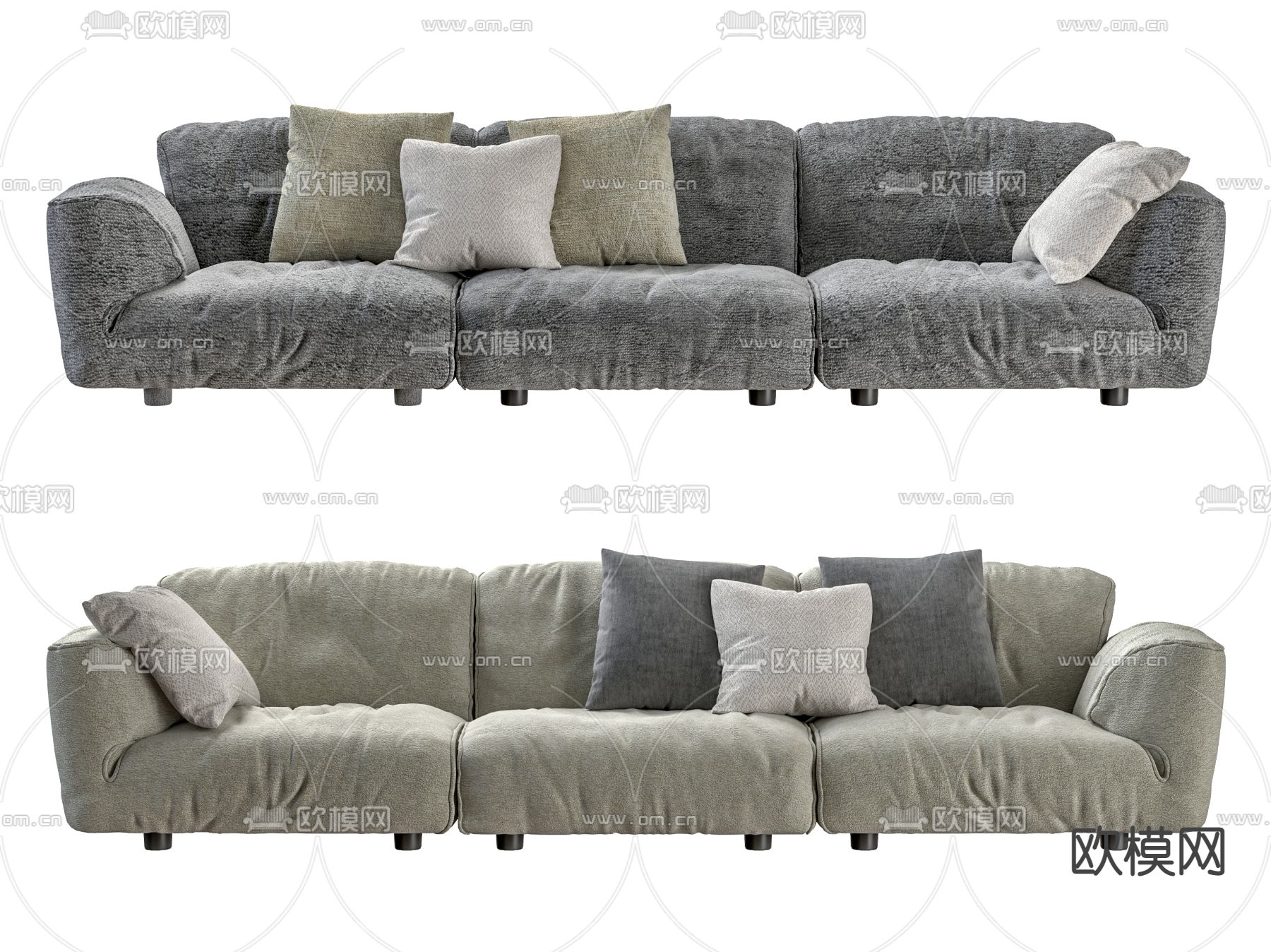 Edra 多人沙发su模型下载（渲染图1）