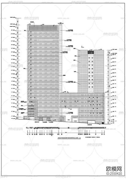 咨詢大廈CAD施工圖下載(渲染圖2)
