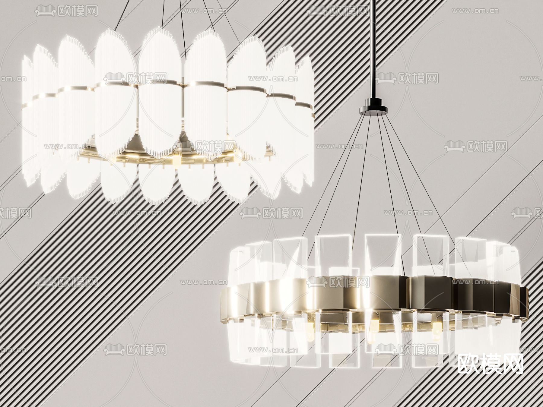 水晶吊灯 大堂吊灯3d模型下载
