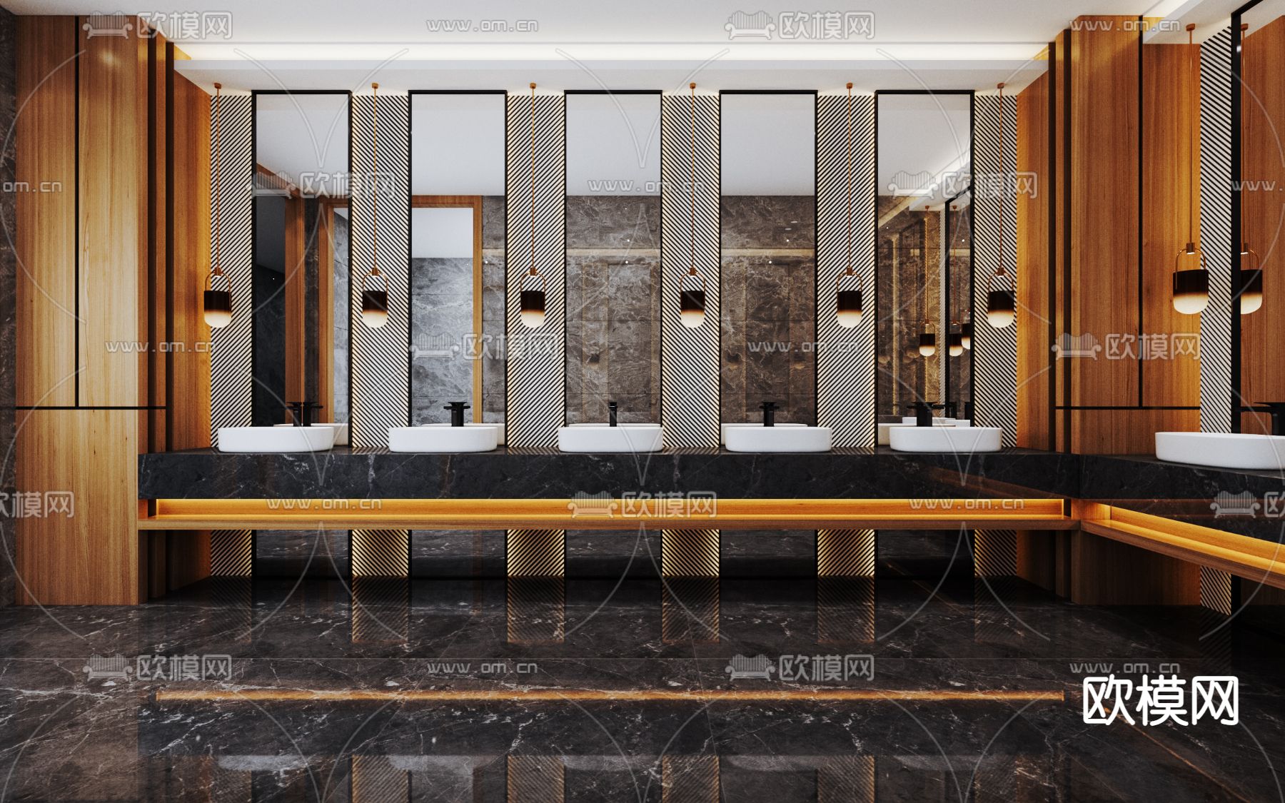 酒店卫生间 洗手间su模型下载