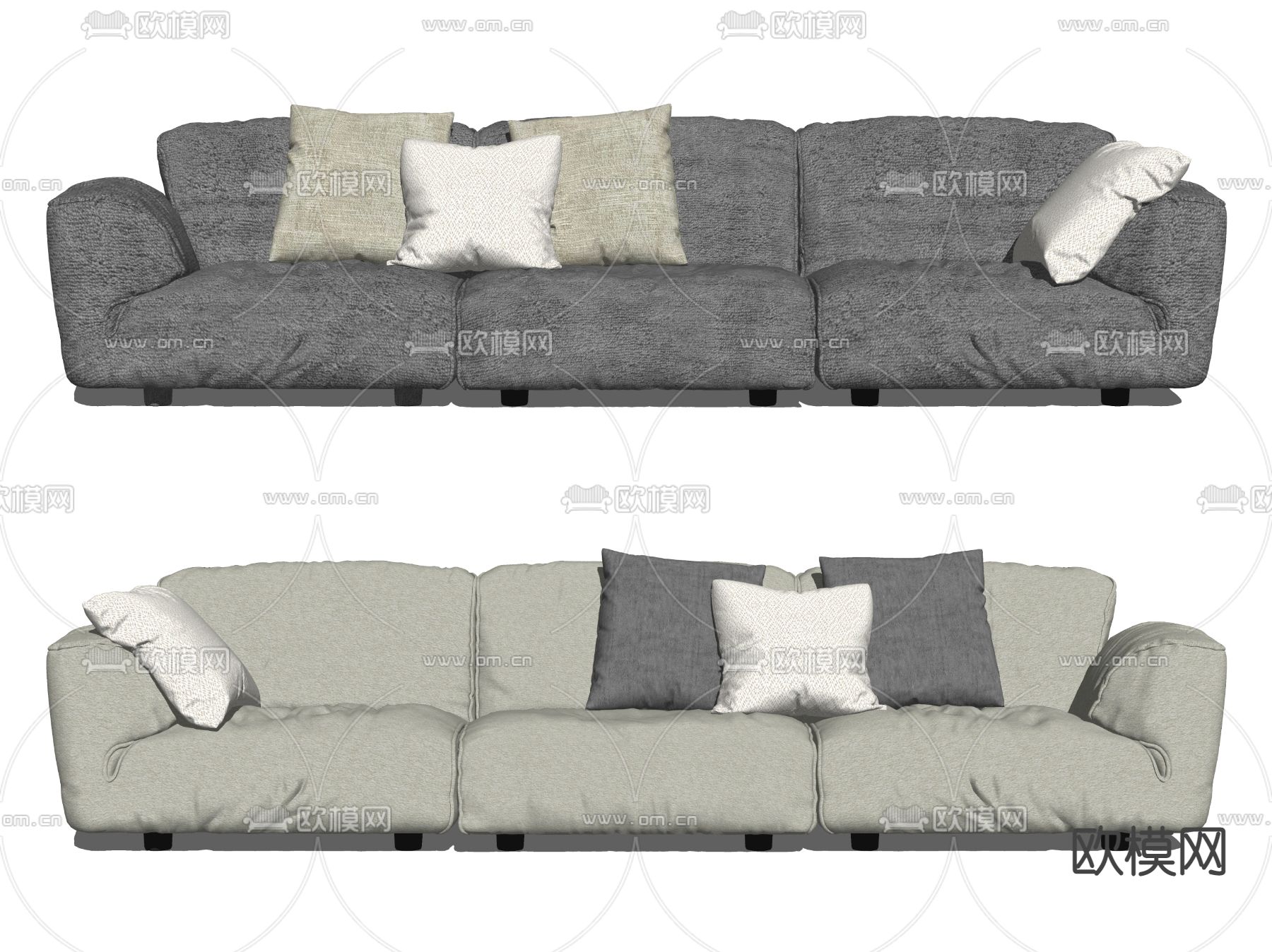 Edra 多人沙发su模型下载（渲染图2）