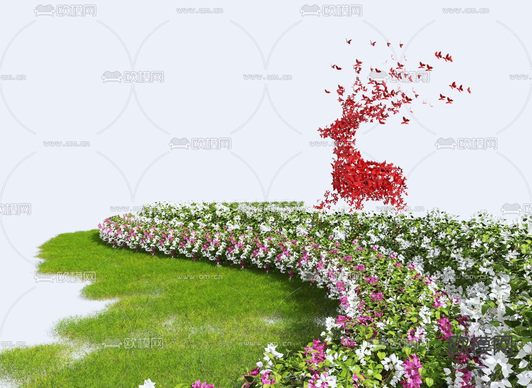 灌木丛 植物堆 景观树3d模型下载