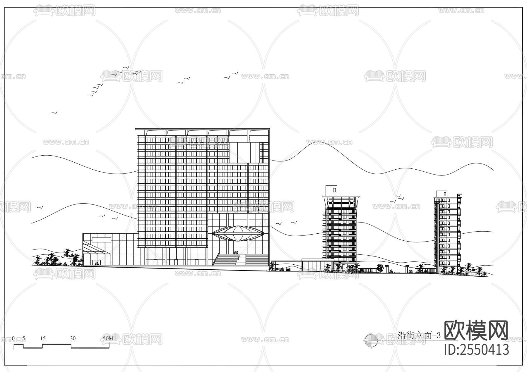 龙湖香格里拉CAD施工图下载（渲染图6）