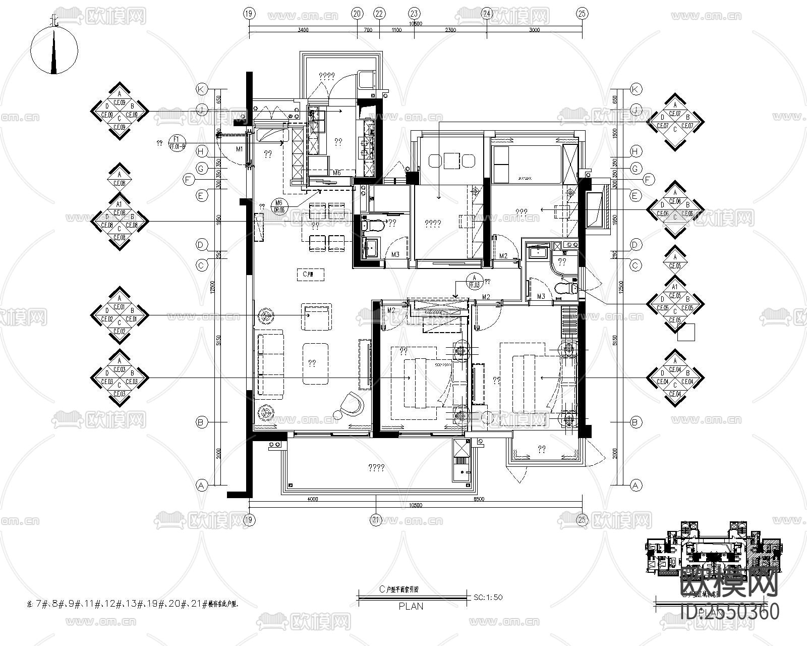 家装CAD施工图下载（渲染图7）