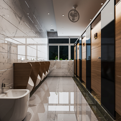  公共卫生间su模型 