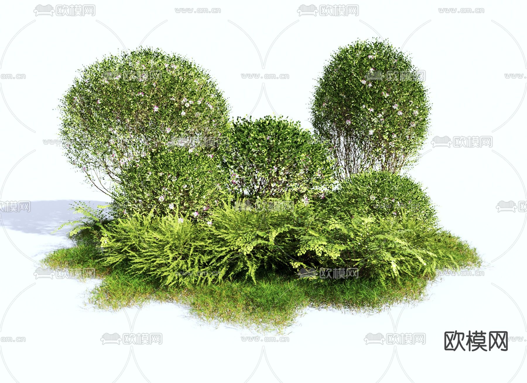 灌木丛 植物堆3d模型下载_ID14003526_3dmax免费模型-欧模网