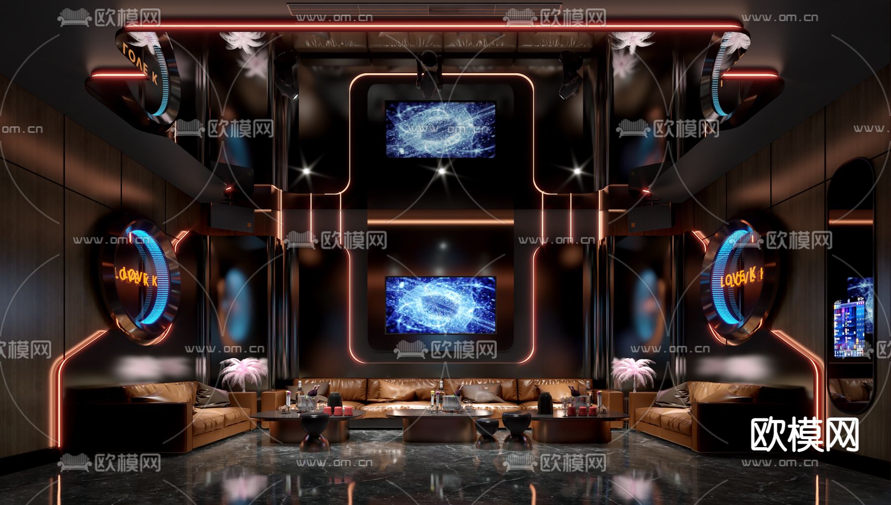 KTV包房 酒吧 夜总会3d模型