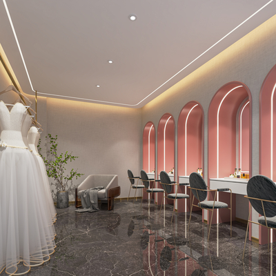  婚纱摄影店su模型 