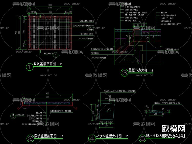 歐式花缽水景CAD施工圖下載(渲染圖8)