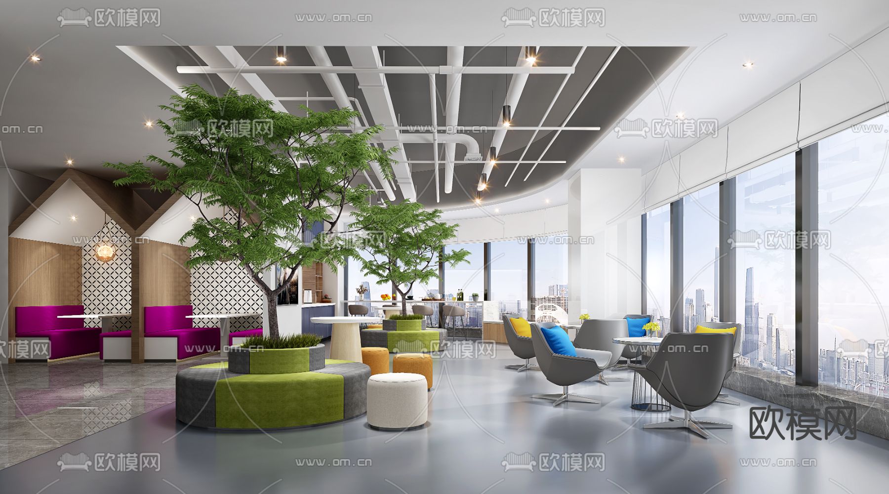 茶水间 办公休息区3d模型下载