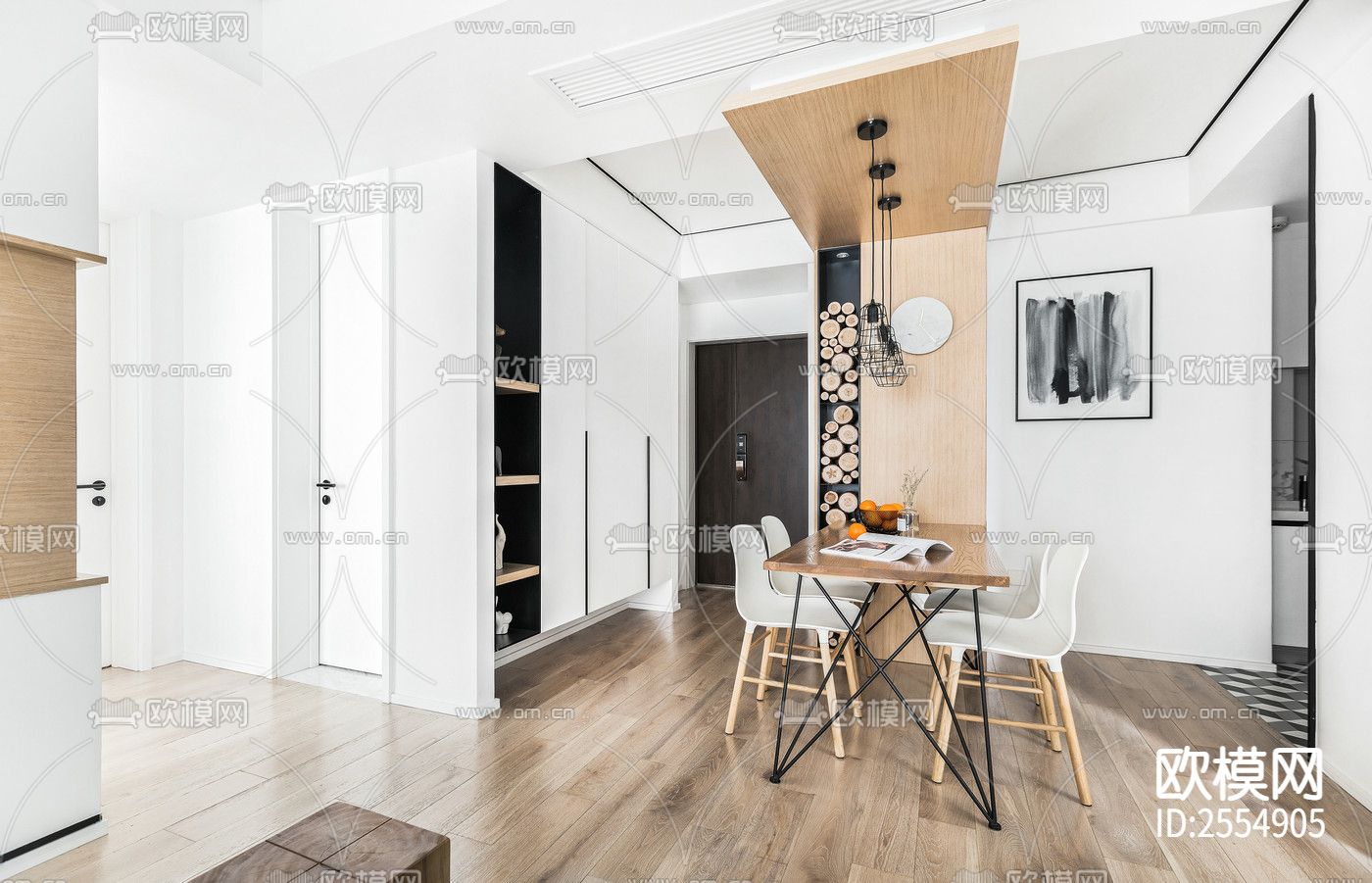 大平层豪宅CAD施工图下载（渲染图2）