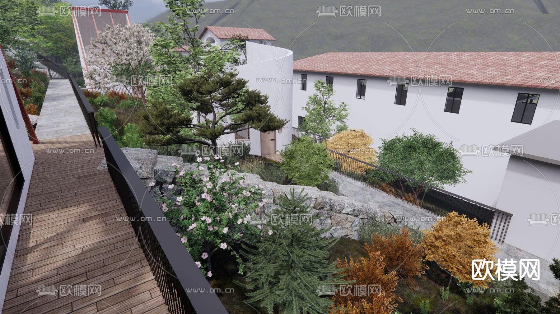 民宿酒店su模型下载（渲染图3）