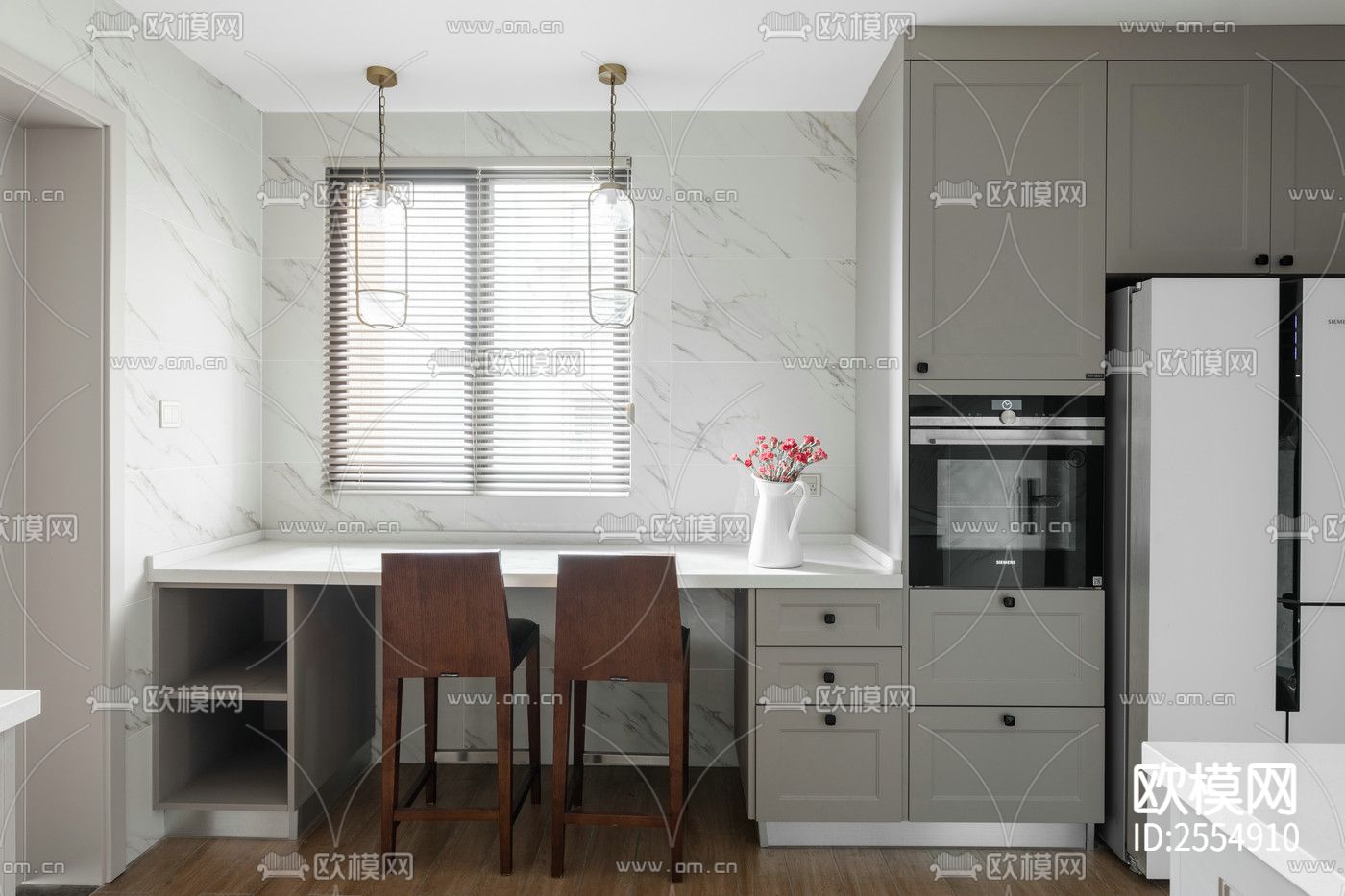 大平层豪宅CAD施工图下载（渲染图3）