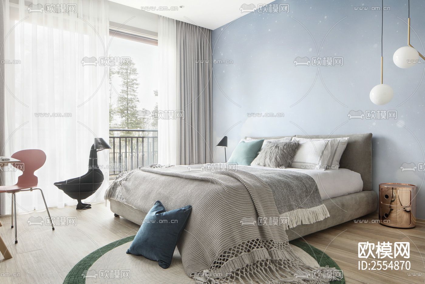 大平层豪宅CAD施工图下载（渲染图6）