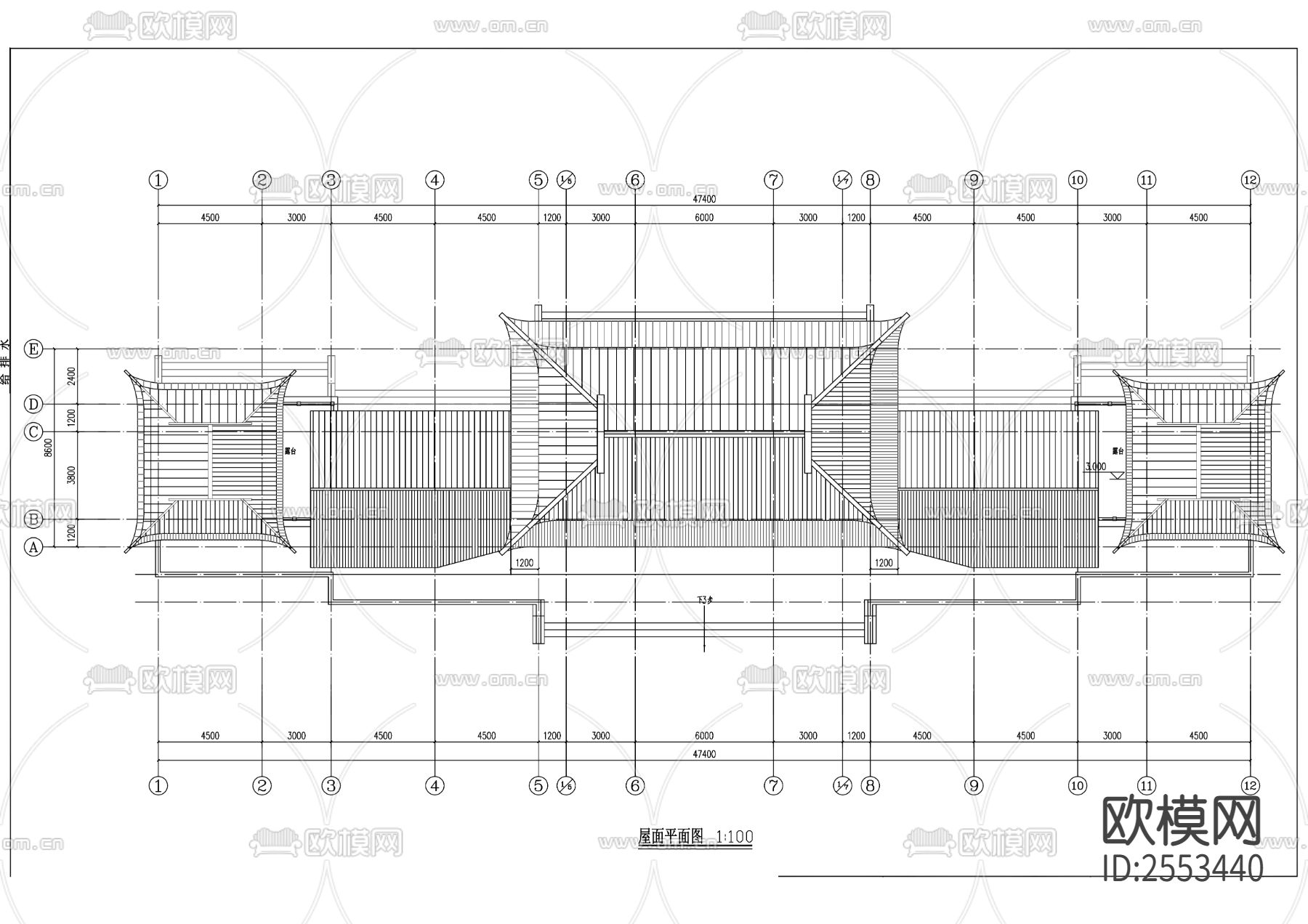 天心寺CAD施工图下载（渲染图1）